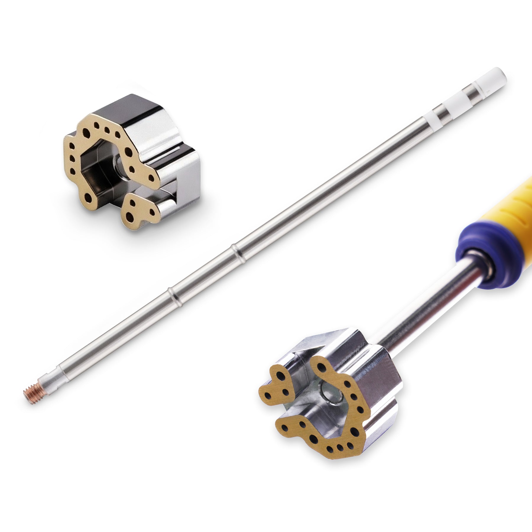 eXtremeRate 3D Joystick Desoldering Iron Tip with Heating Stick Compatible with T12 Soldering Station for PS4 & PS5 & Xbox One/Series S X & Switch Pro Controller 13mm Analog Sticks Repair Tools eXtremeRate