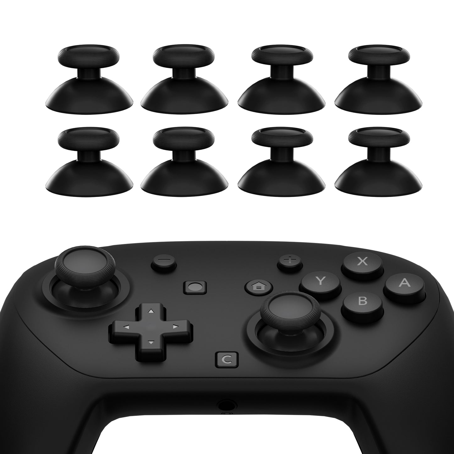 eXtremeRate 4 Pairs Replacement 3D Joystick for Nintendo Switch 2 Pro Controller - Black