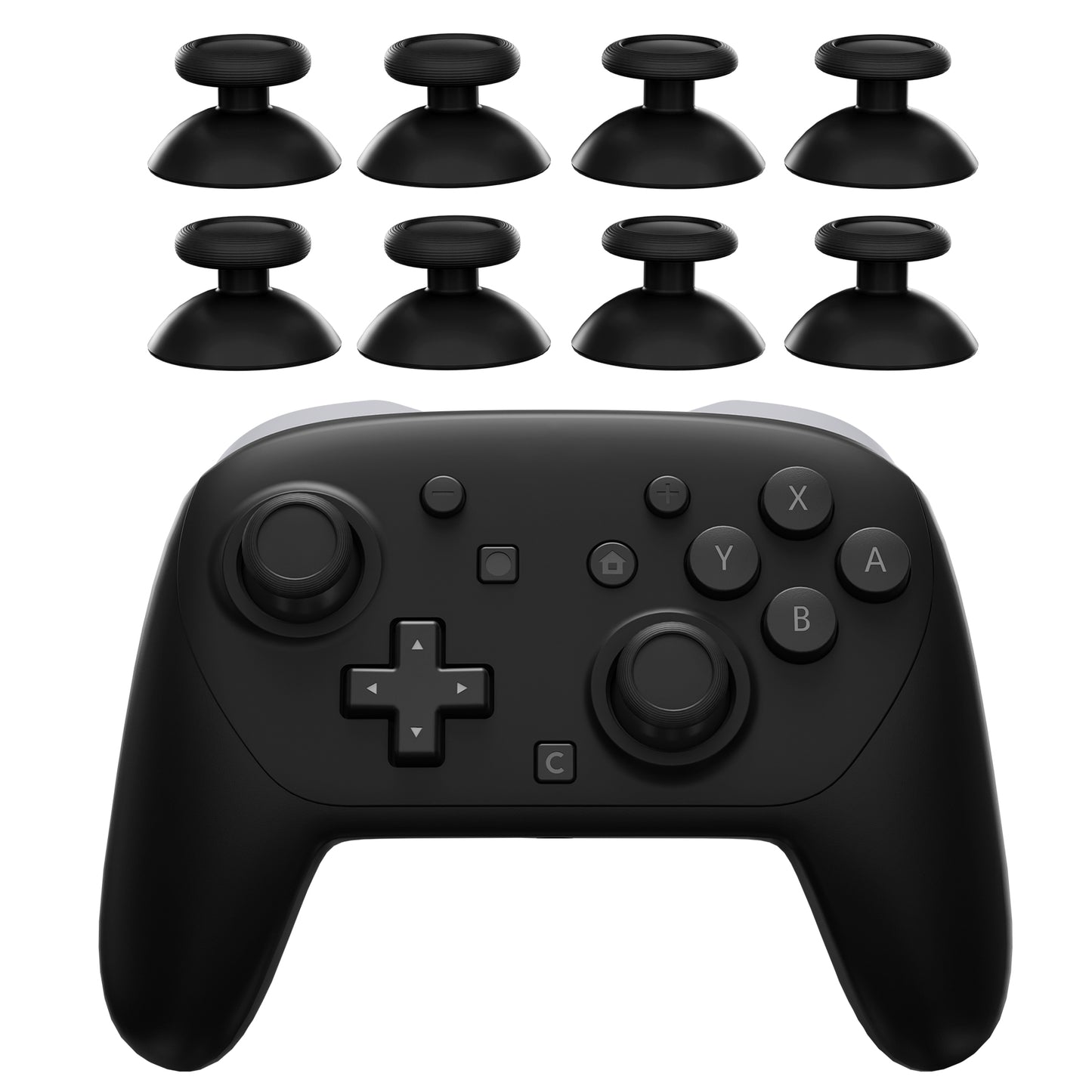 eXtremeRate 4 Pairs Replacement 3D Joystick for Nintendo Switch 2 Pro Controller - Black