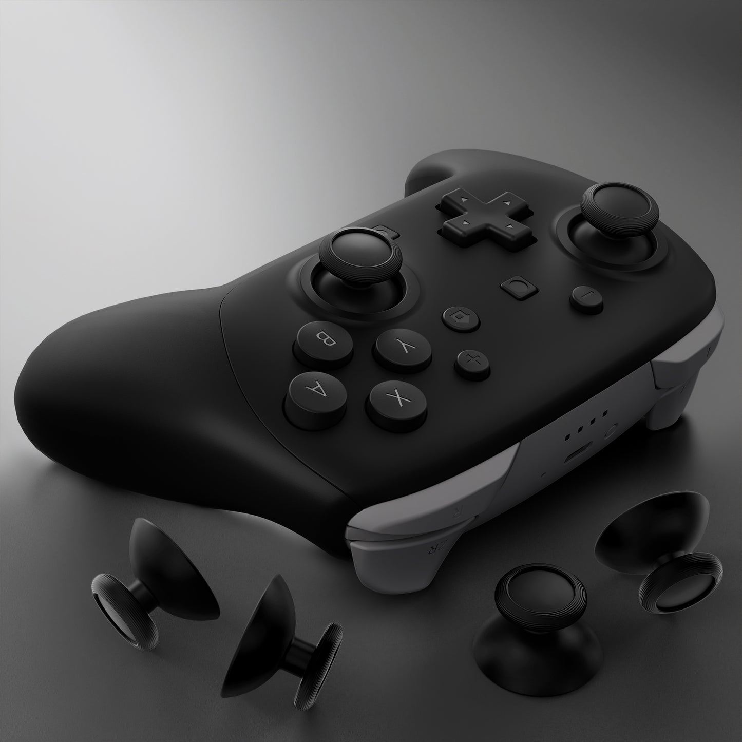 eXtremeRate 4 Pairs Replacement 3D Joystick for Nintendo Switch 2 Pro Controller - Black