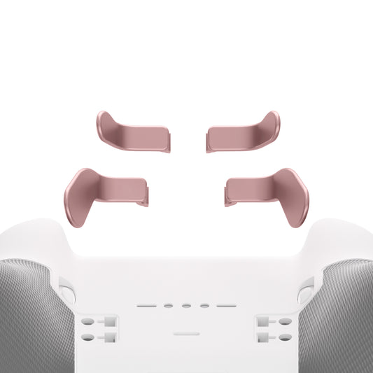 eXtremeRate 4 pcs Replacement Metalic Stainless Steel Paddles for Xbox One Elite & Xbox Elite Series 2 & Elite 2 Core Controller - Rose Gold eXtremeRate