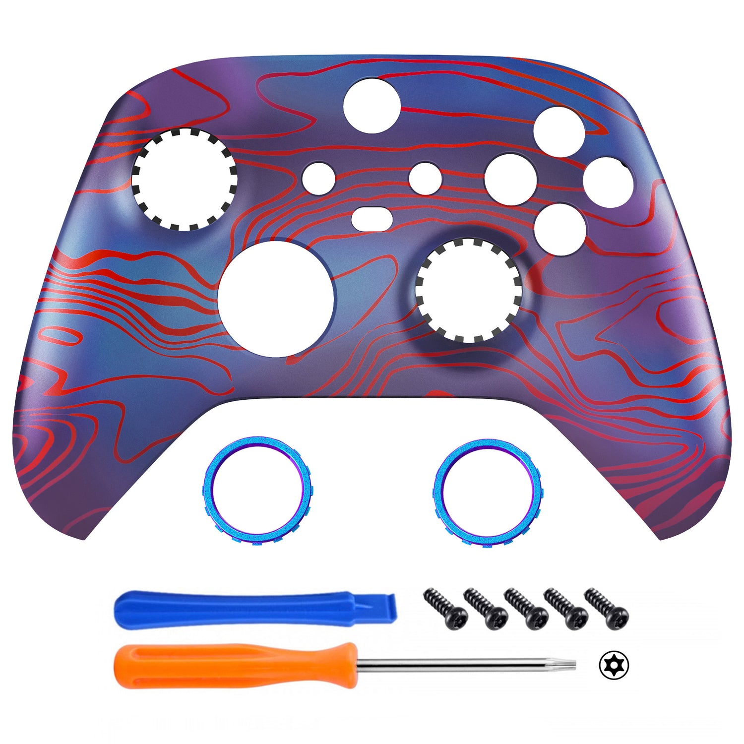 ASR Version Front Housing Shell with Accent Rings for Xbox Series X & S Controller