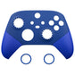 eXtremeRate ASR Version Performance Rubberized Grip Front Housing Shell  with Accent Rings for Xbox Series X & S Controller - Rubberized Blue eXtremeRate