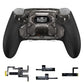 eXtremeRate BEYOND Back Paddles Kit with OLED Display & Redesigned Ergonomic Grips for PS5 Edge Controller - Rubberized Clear & Black (In-stock Item Ready to Ship)