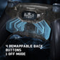 eXtremeRate BEYOND Back Paddles Kit with OLED Display & Redesigned Ergonomic Grips for PS5 Edge Controller - Rubberized Clear & Black (In-stock Item Ready to Ship)