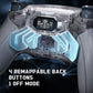 eXtremeRate BEYOND Back Paddles Kit with OLED Display & Redesigned Ergonomic Grips for PS5 Edge Controller - Rubberized Clear & Gray (In-stock Item Ready to Ship)