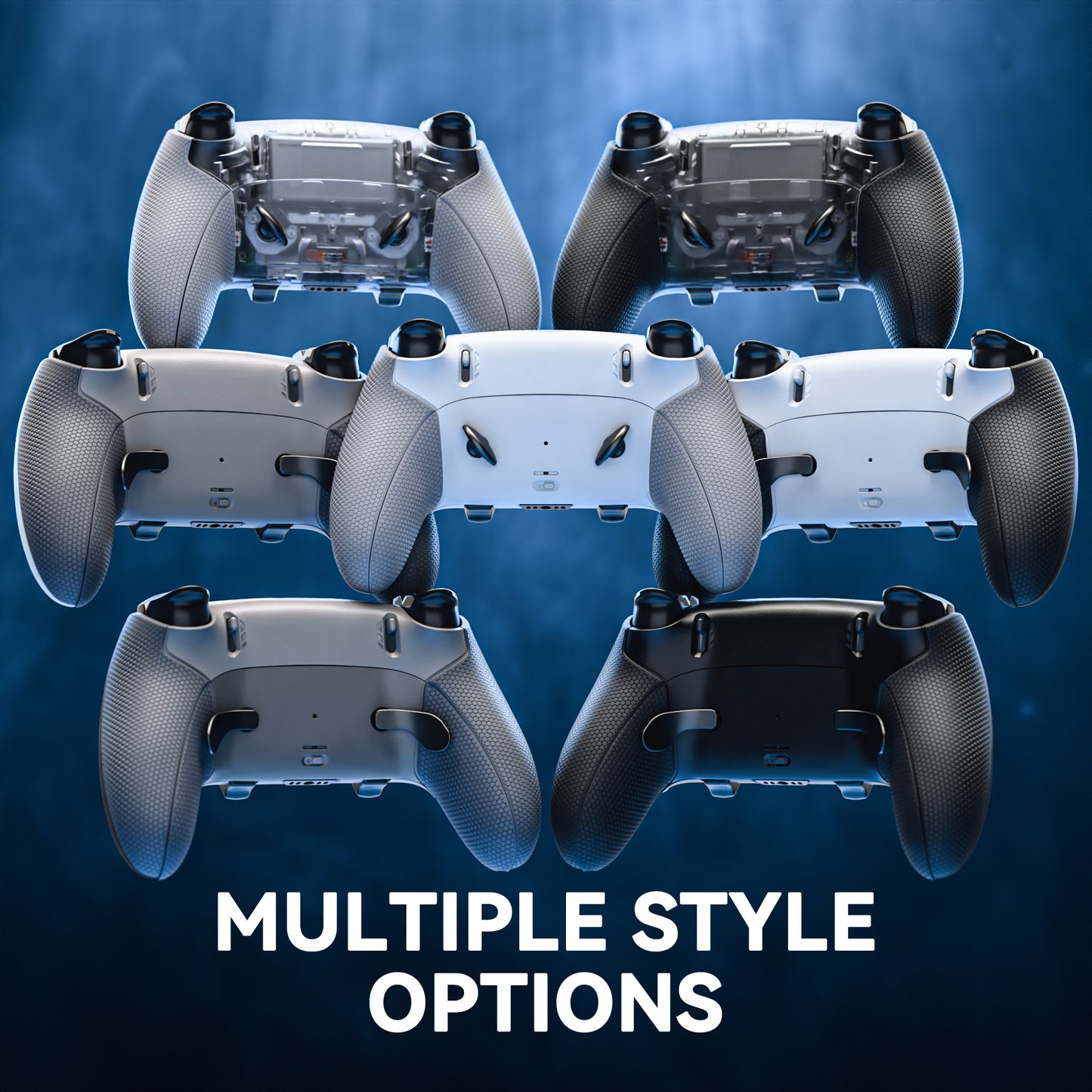 eXtremeRate Beyond-ARC Bottom Shell Kit with Rubberised Grip for PS5 Edge Controller - Dark Gray