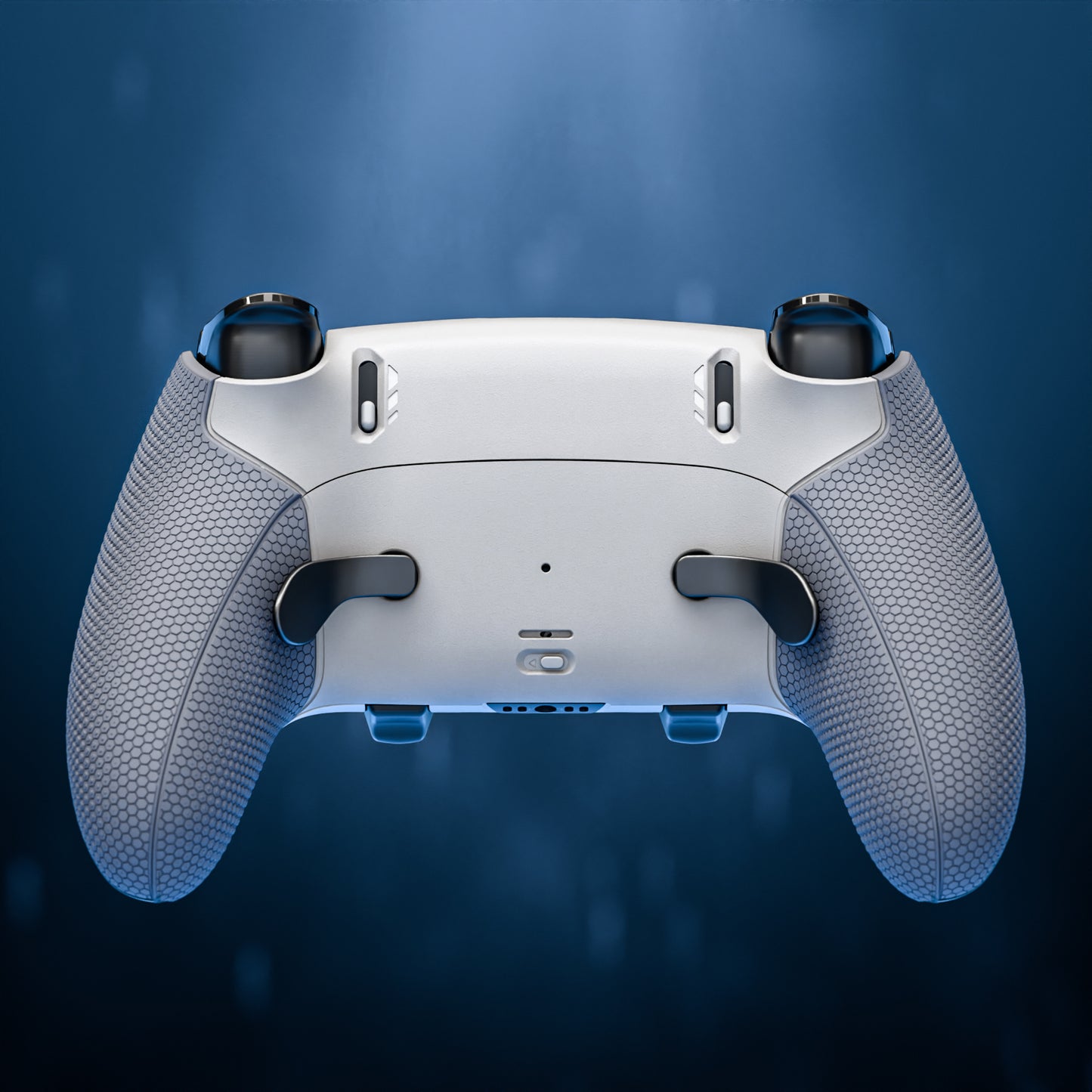 eXtremeRate Beyond-ARC Bottom Shell Kit with Rubberised Grip for PS5 Edge Controller - White & Gray