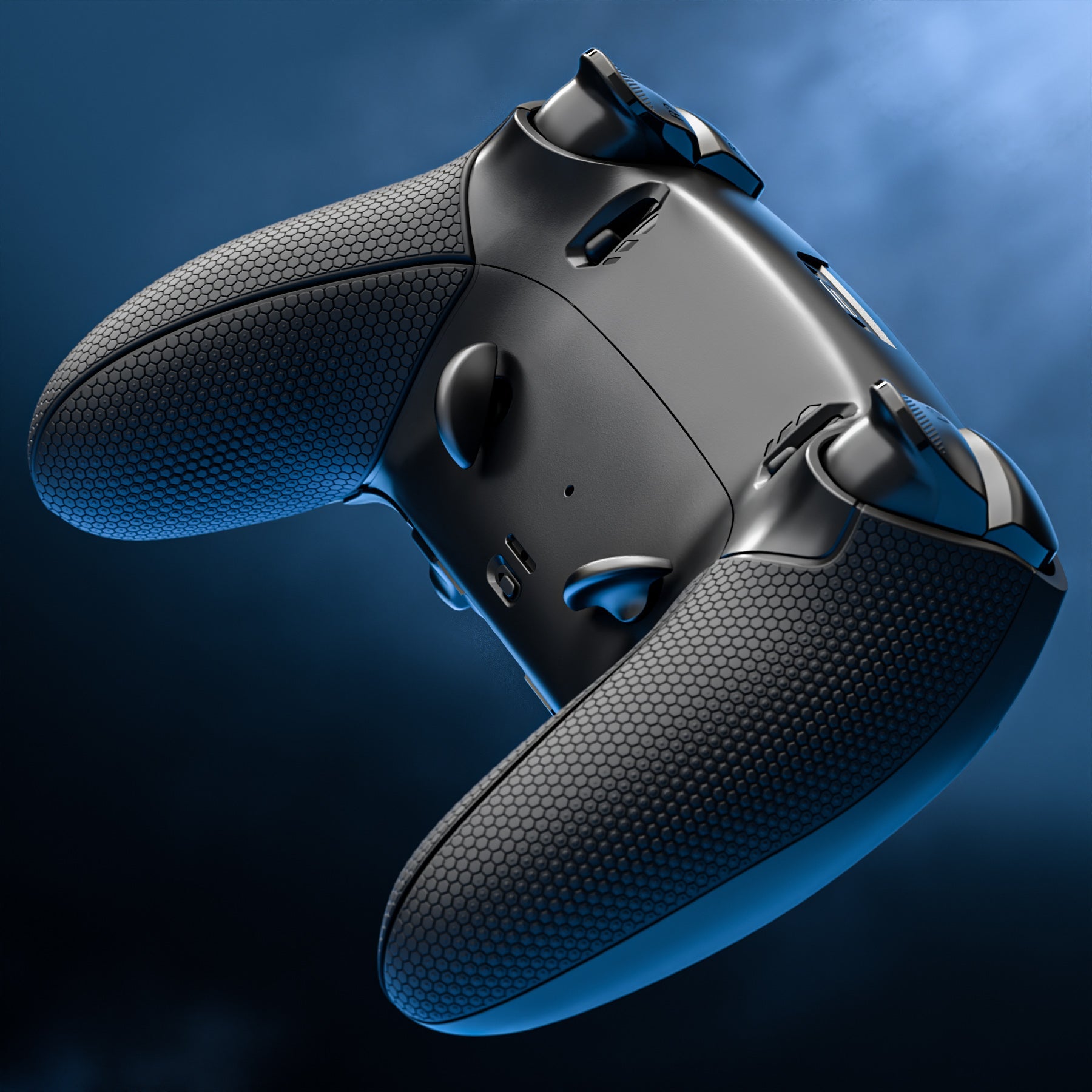 eXtremeRate Beyond-ARC Bottom Shell Kit with Rubberised Grip for PS5 Edge Controller - Black eXtremeRate
