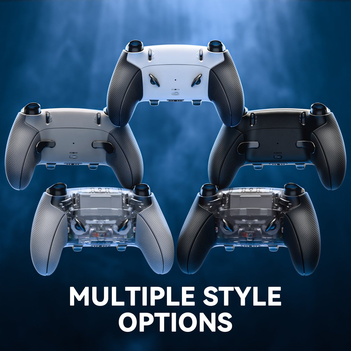 eXtremeRate Beyond-ARC Bottom Shell Kit with Rubberised Grip for PS5 Edge Controller - Black eXtremeRate