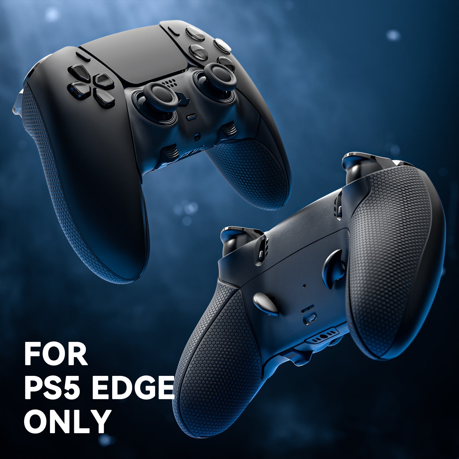 eXtremeRate Beyond-ARC Bottom Shell Kit with Rubberised Grip for PS5 Edge Controller - Black eXtremeRate