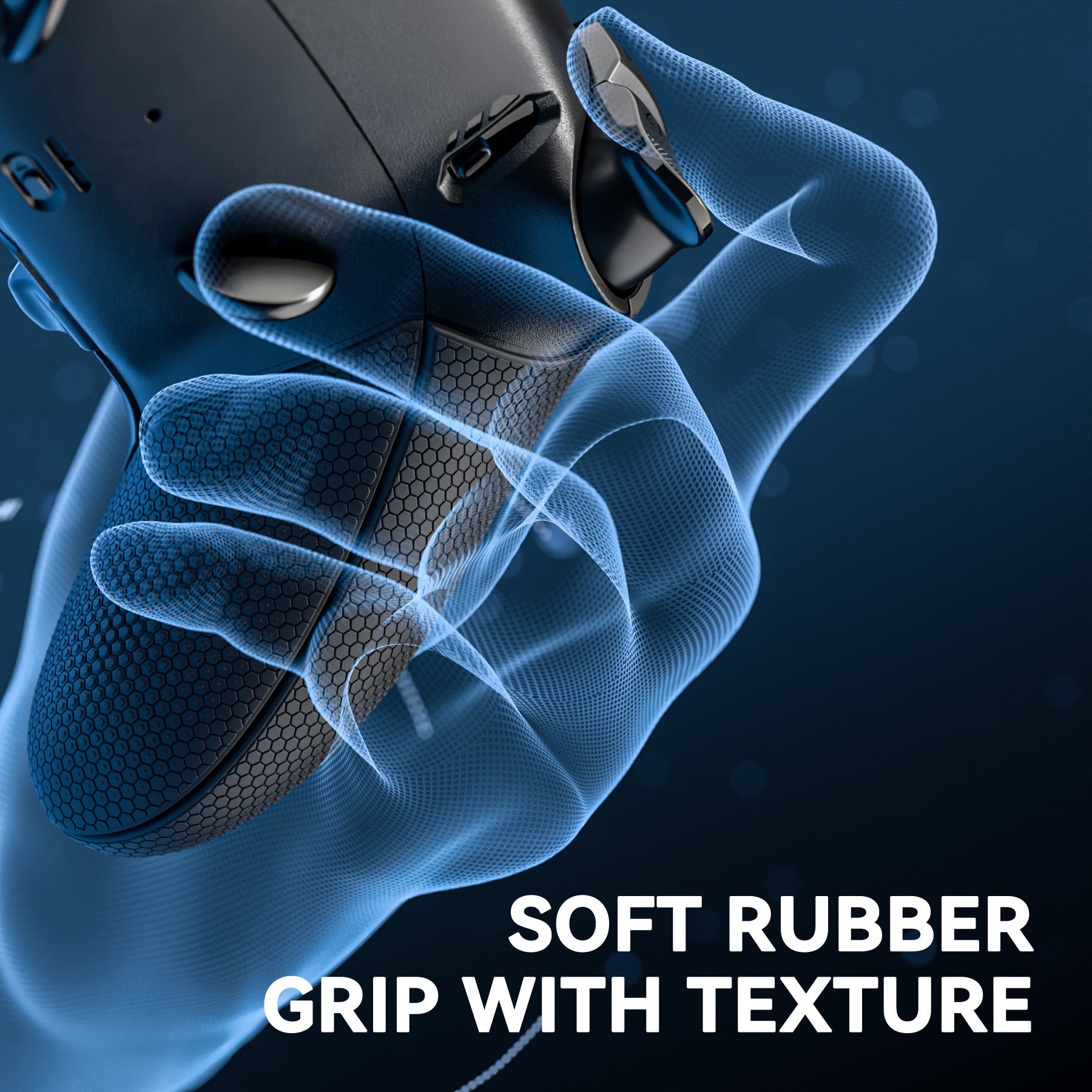 eXtremeRate Beyond-ARC Bottom Shell Kit with Rubberised Grip for PS5 Edge Controller - Black eXtremeRate