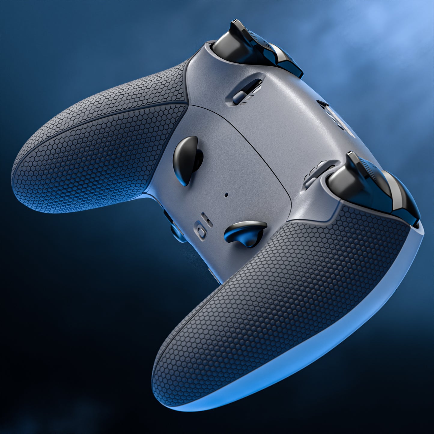 eXtremeRate Beyond-ARC Bottom Shell Kit with Rubberised Grip for PS5 Edge Controller - New Hope Gray & Classic Gray