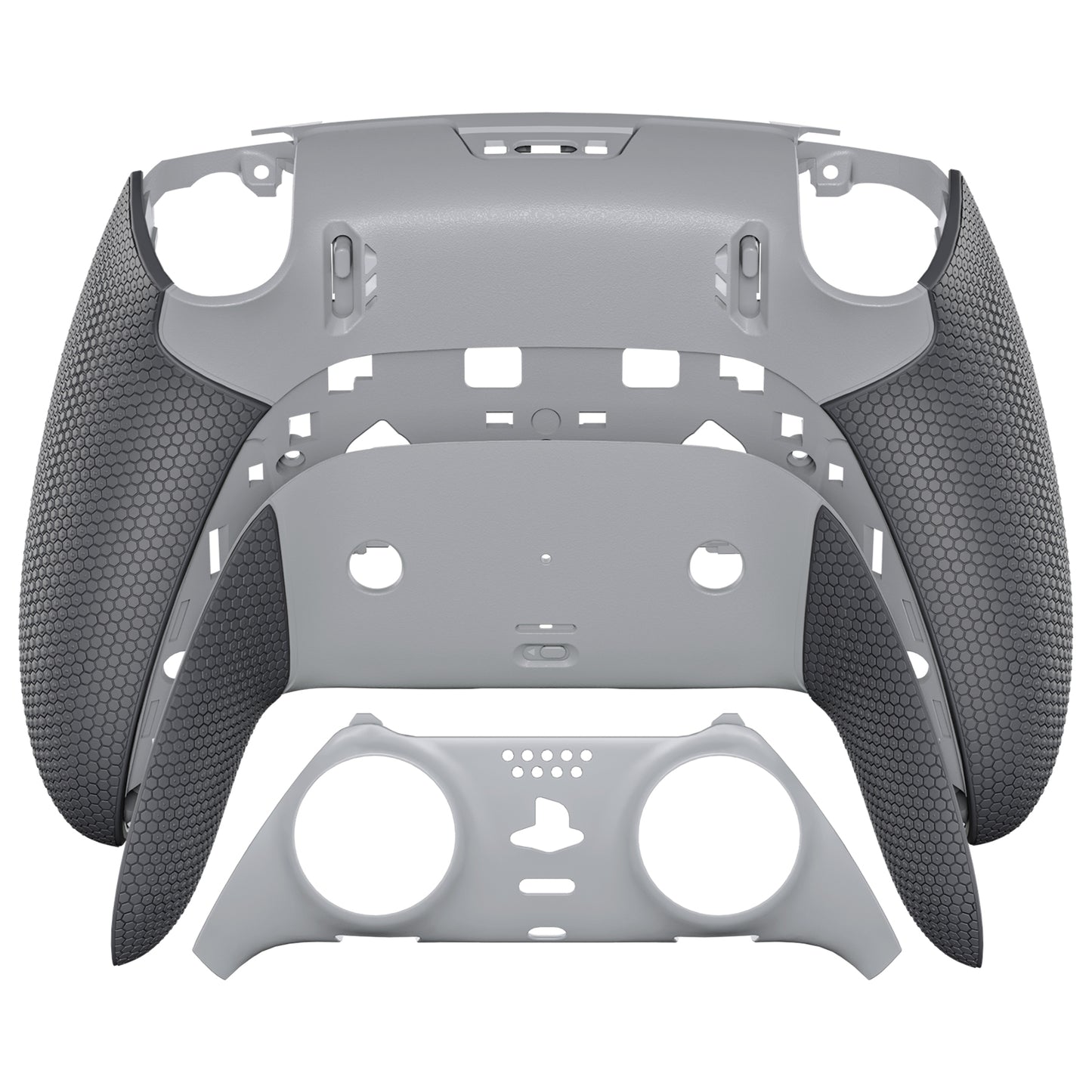 eXtremeRate Beyond-ARC Bottom Shell Kit with Rubberised Grip for PS5 Edge Controller - New Hope Gray & Classic Gray
