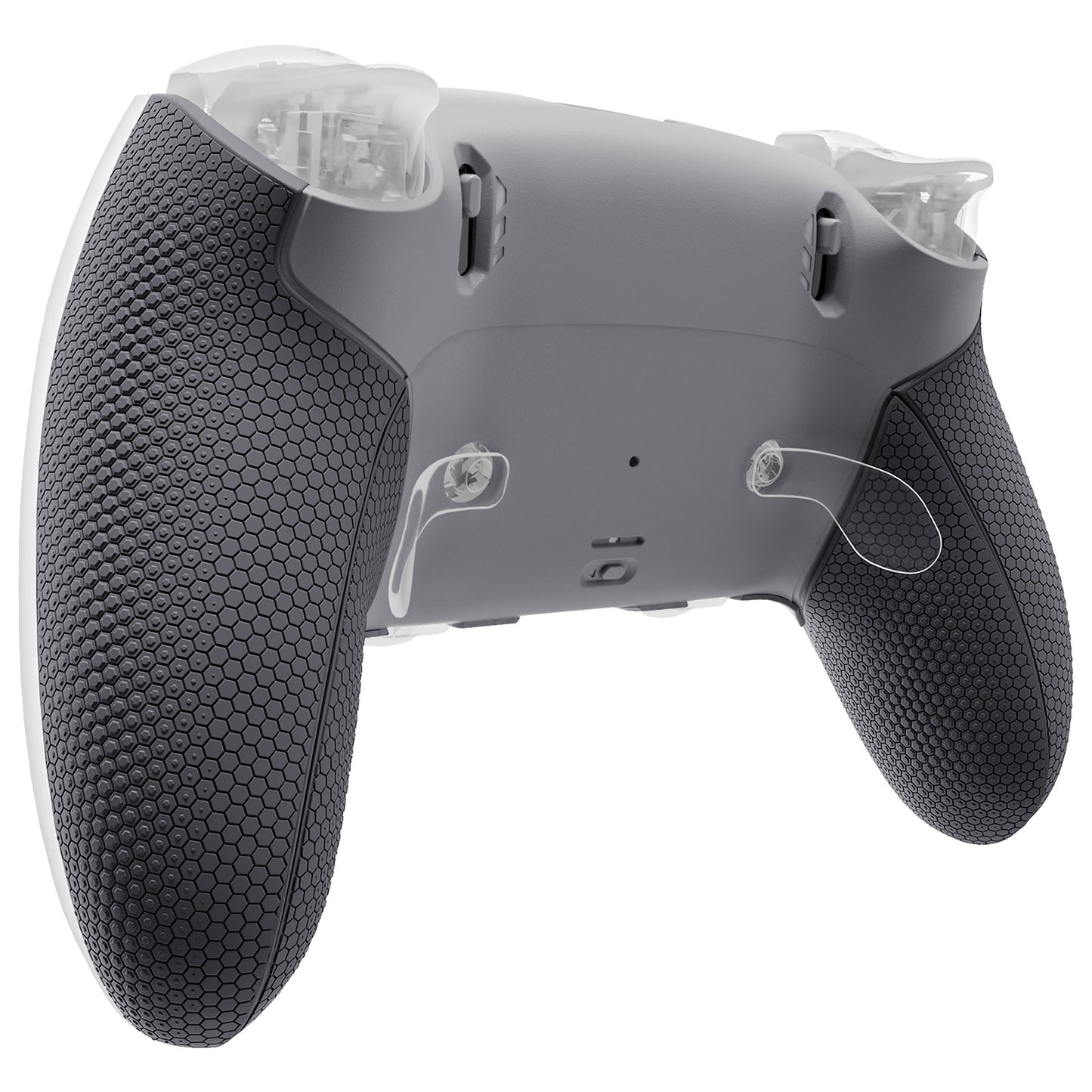 eXtremeRate Beyond-ARC Bottom Shell Kit with Rubberised Grip for PS5 Edge Controller - New Hope Gray & Classic Gray
