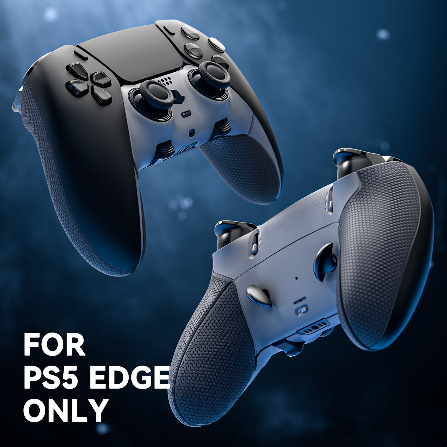 eXtremeRate Beyond-ARC Bottom Shell Kit with Rubberised Grip for PS5 Edge Controller - New Hope Gray & Classic Gray