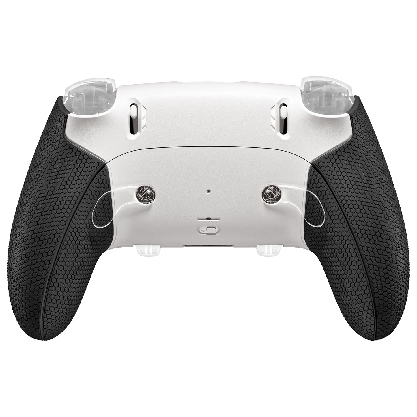 eXtremeRate Beyond-ARC Bottom Shell Kit with Rubberised Grip for PS5 Edge Controller - White Black
