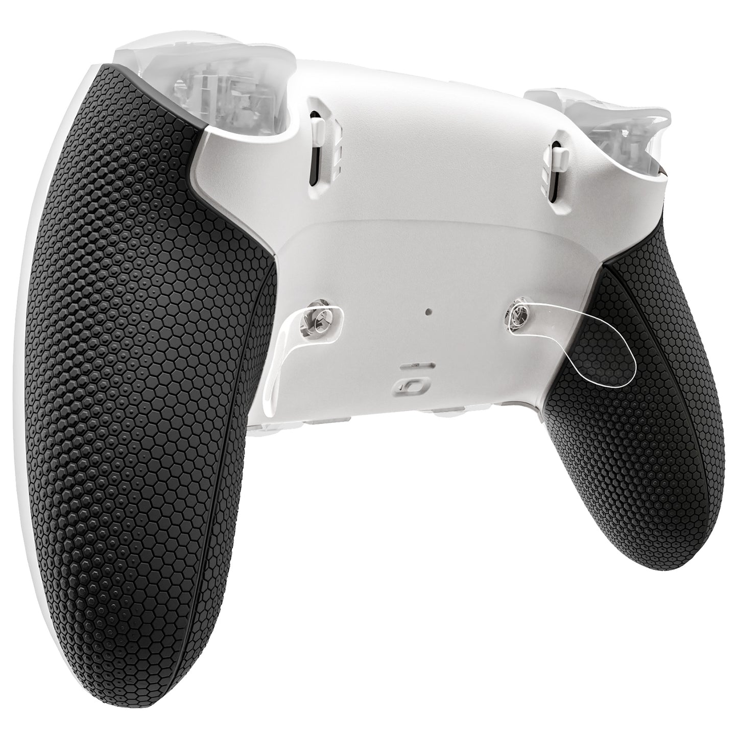 eXtremeRate Beyond-ARC Bottom Shell Kit with Rubberised Grip for PS5 Edge Controller - White Black
