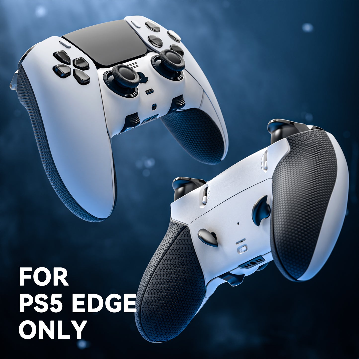 eXtremeRate Beyond-ARC Bottom Shell Kit with Rubberised Grip for PS5 Edge Controller - White Black