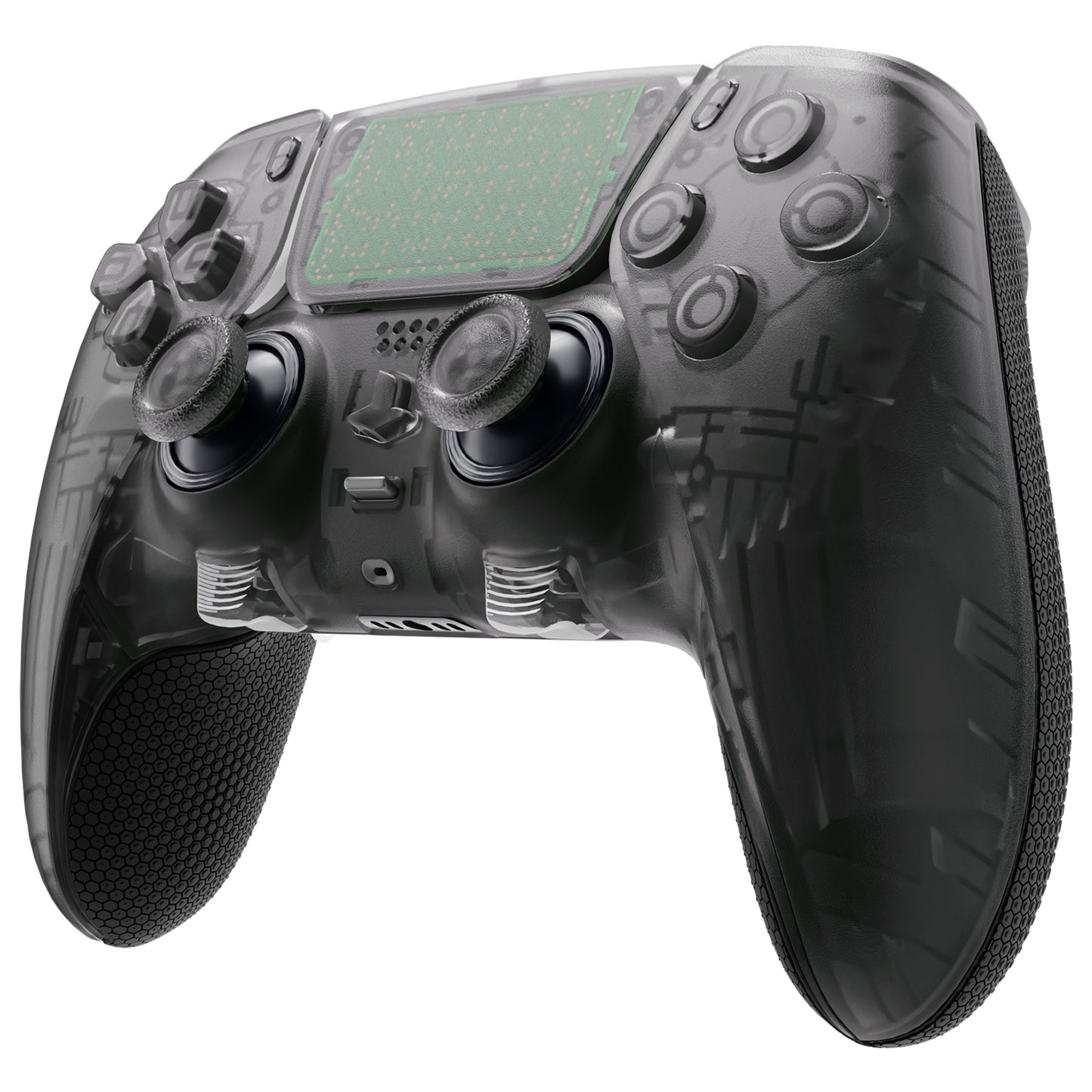 eXtremeRate Beyond-ARC Full Set Shell Buttons with 6-in-1 Swappable Thumbsticks for PS5 Edge Controller - Clear Black