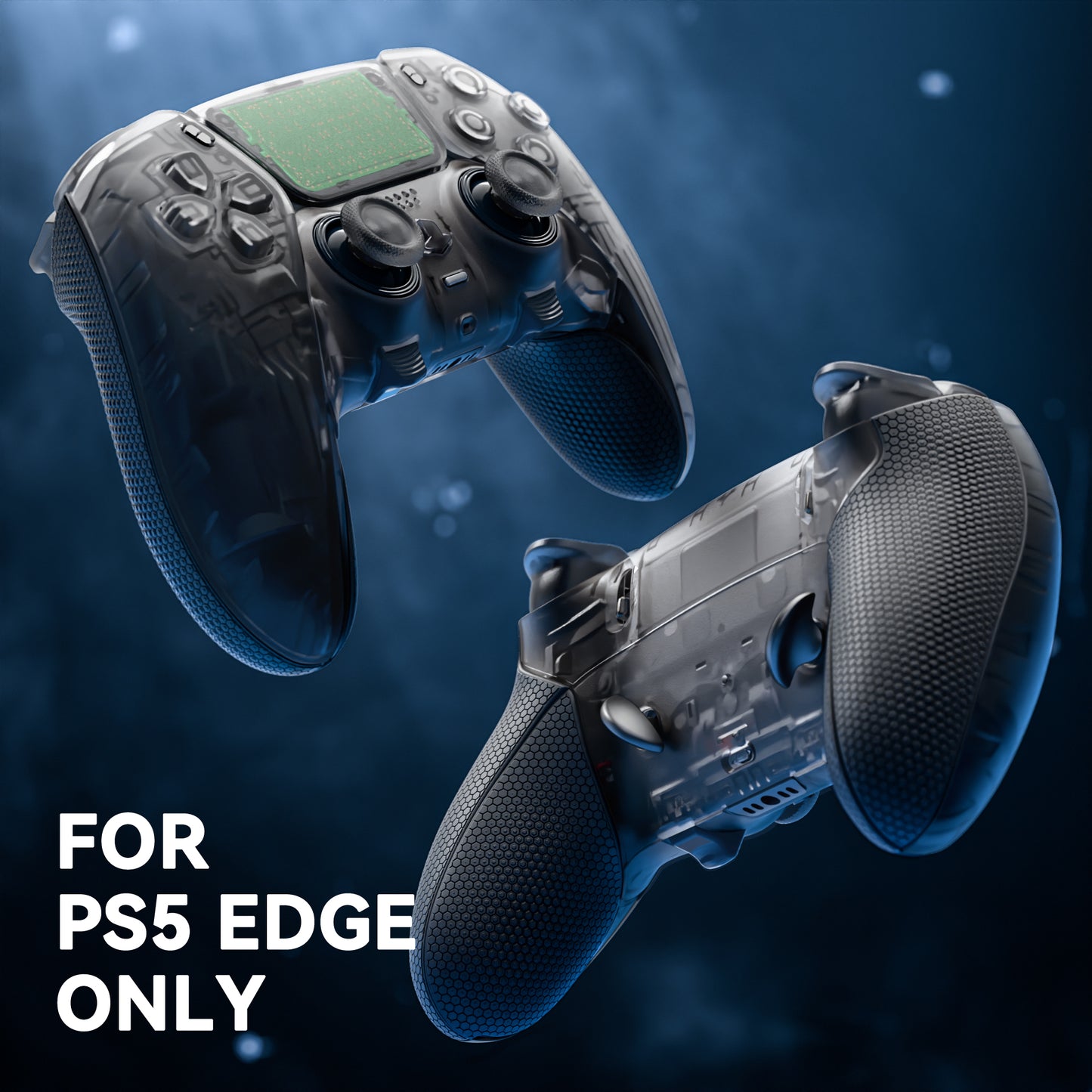 eXtremeRate Beyond-ARC Full Set Shell Buttons with 6-in-1 Swappable Thumbsticks for PS5 Edge Controller - Clear Black