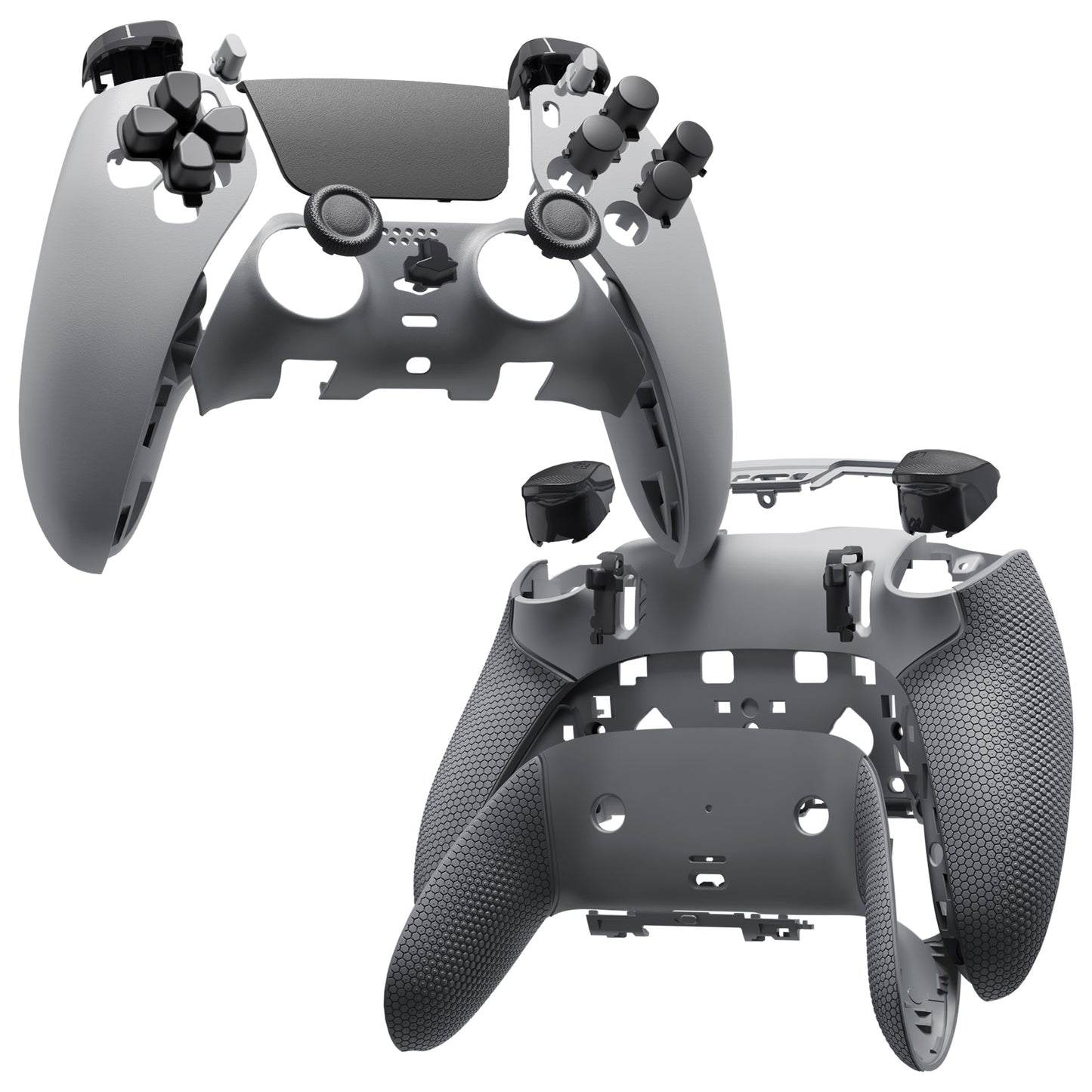 eXtremeRate Beyond-ARC Full Set Shell Buttons with 6-in-1 Swappable Thumbsticks for PS5 Edge Controller - Dark Gray & New Hope Gray