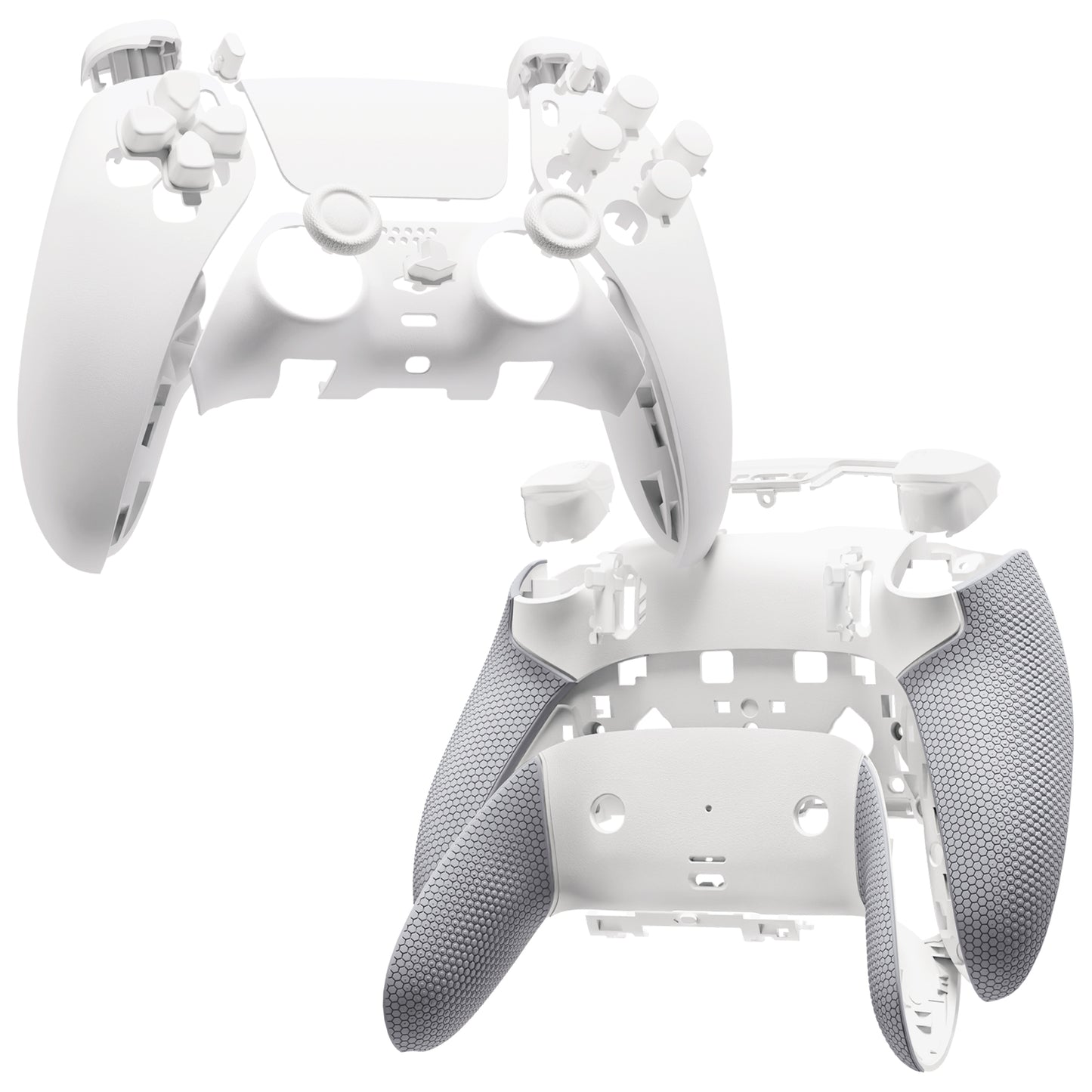eXtremeRate Beyond-ARC Full Set Shell Buttons with 6-in-1 Swappable Thumbsticks for PS5 Edge Controller - White