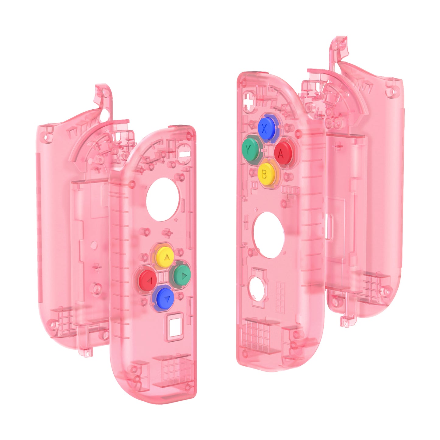 eXtremeRate Replacement Full Set Shell Case with Buttons for Joycon of NS Switch - Cherry Pink