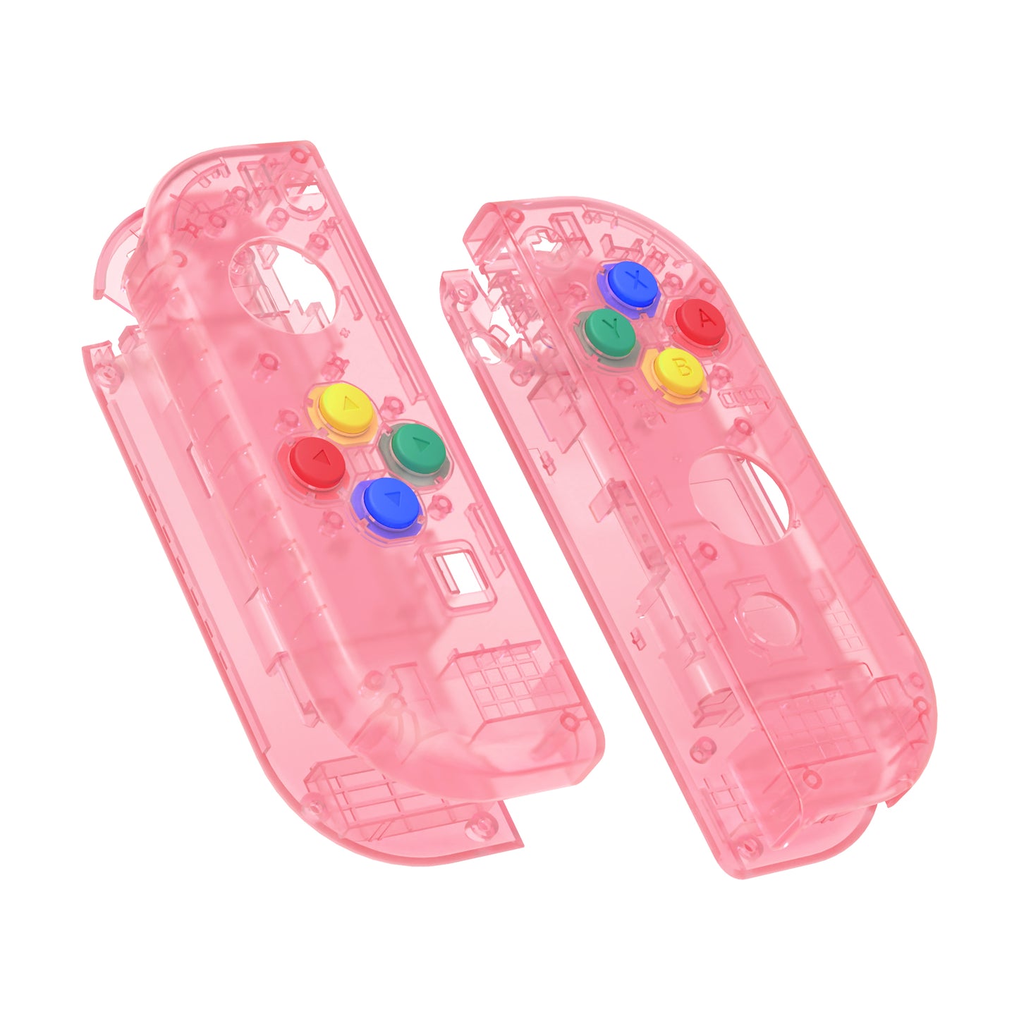 eXtremeRate Replacement Full Set Shell Case with Buttons for Joycon of NS Switch - Cherry Pink