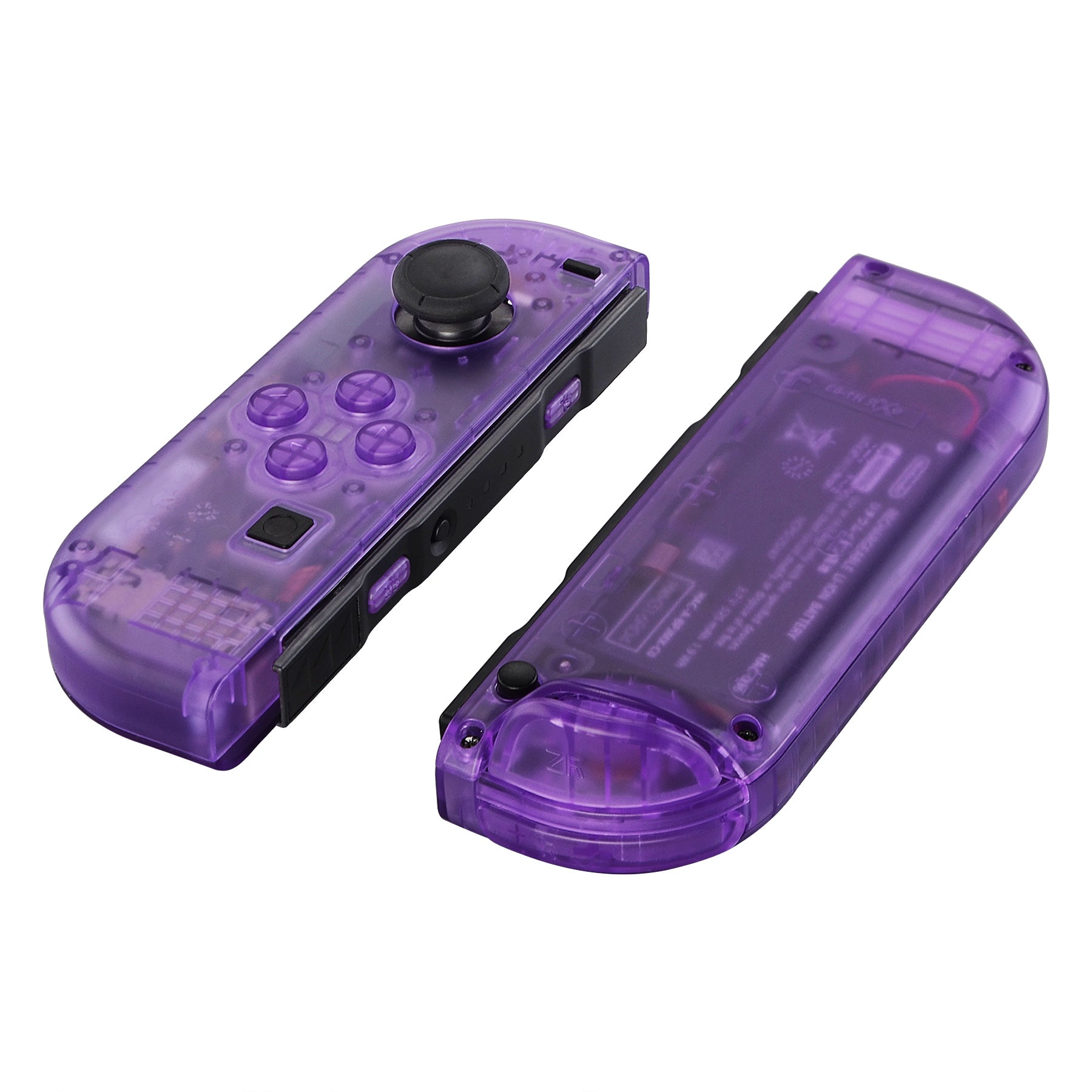 eXtremeRate Clear Atomic Purple for Joycon Handheld Controller