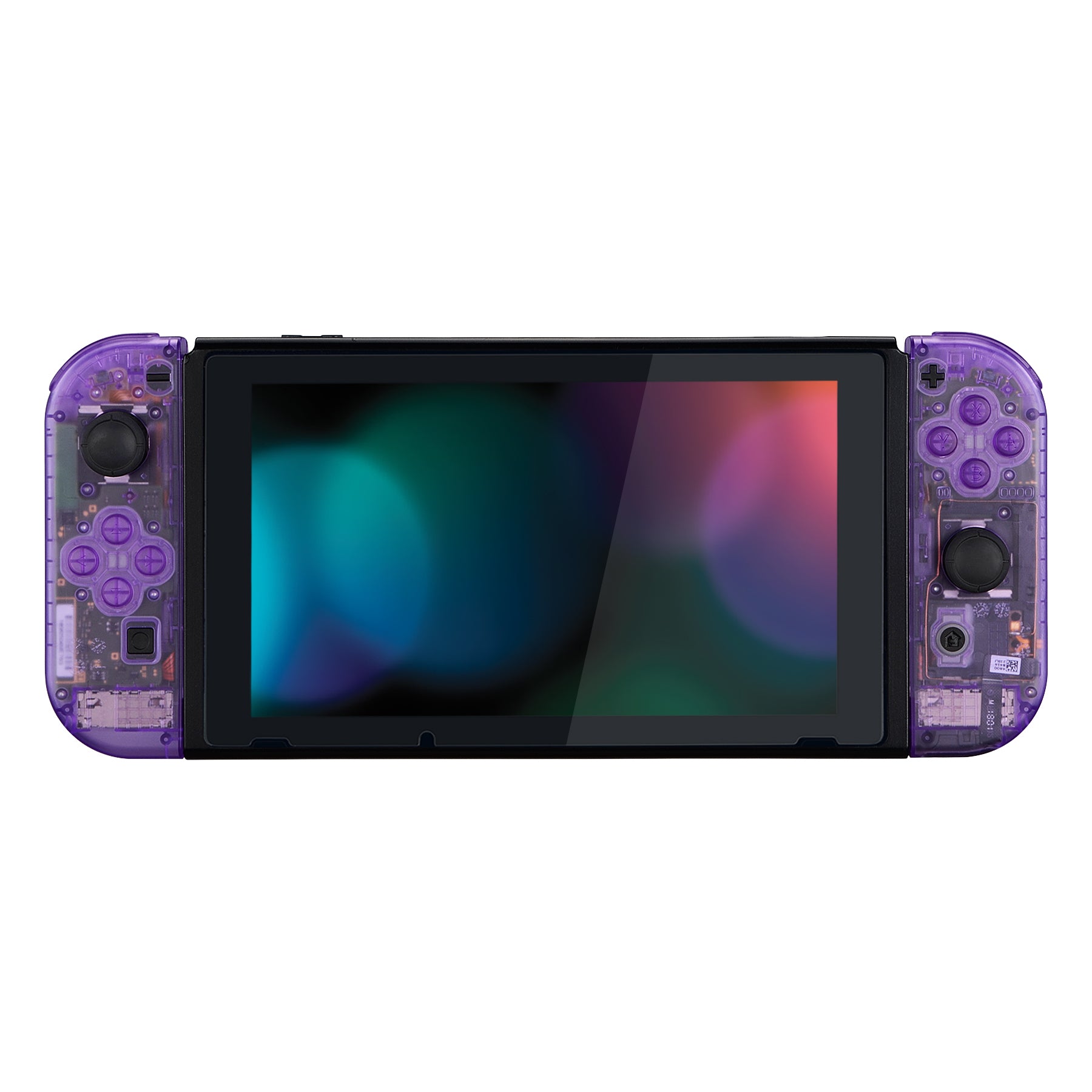 eXtremeRate Clear Atomic Purple for Joycon Handheld Controller