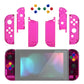 eXtremeRate Replacement Full Set Shell Case with Buttons for Joycon of NS Switch - Clear Candy Pink