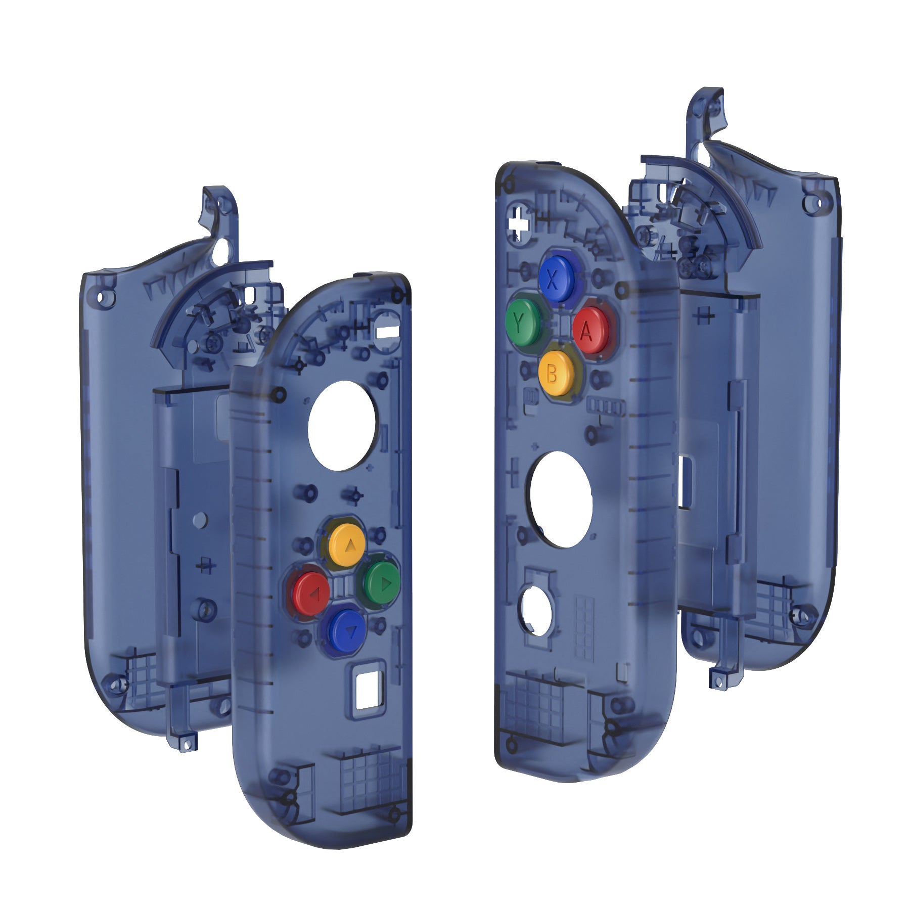 eXtremeRate Clear Deep Ocean Blue for Joycon Handheld Controller