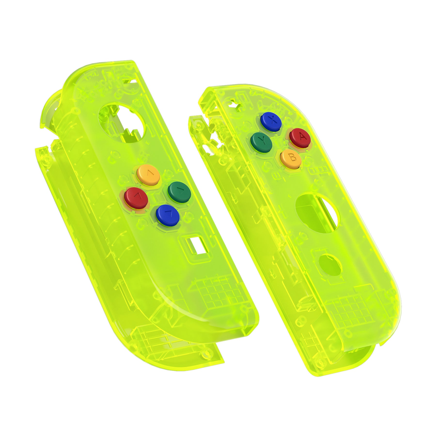 eXtremeRate Clear Lime Green for Joycon Handheld Controller