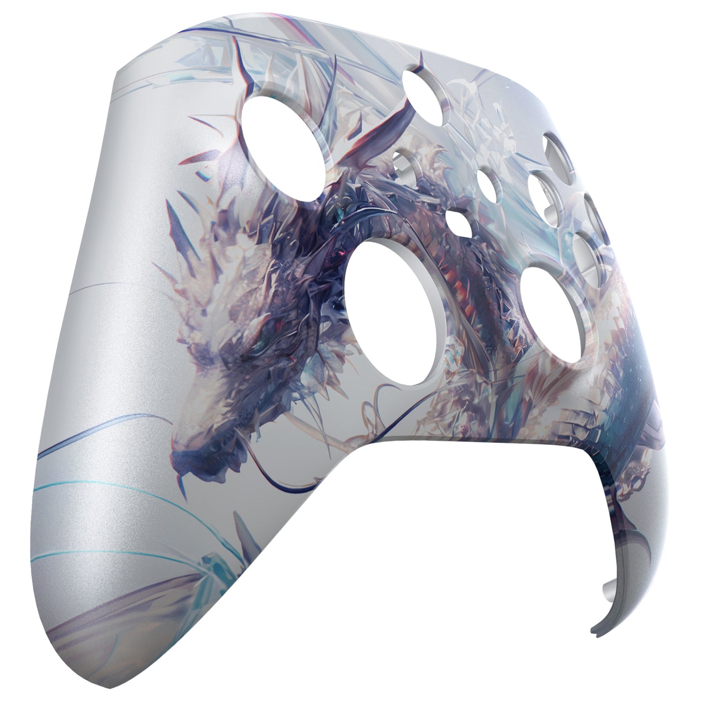 eXtremeRate Replacement Faceplate Front Housing Shell for Xbox Series X & S Controller - Crystal Dragon