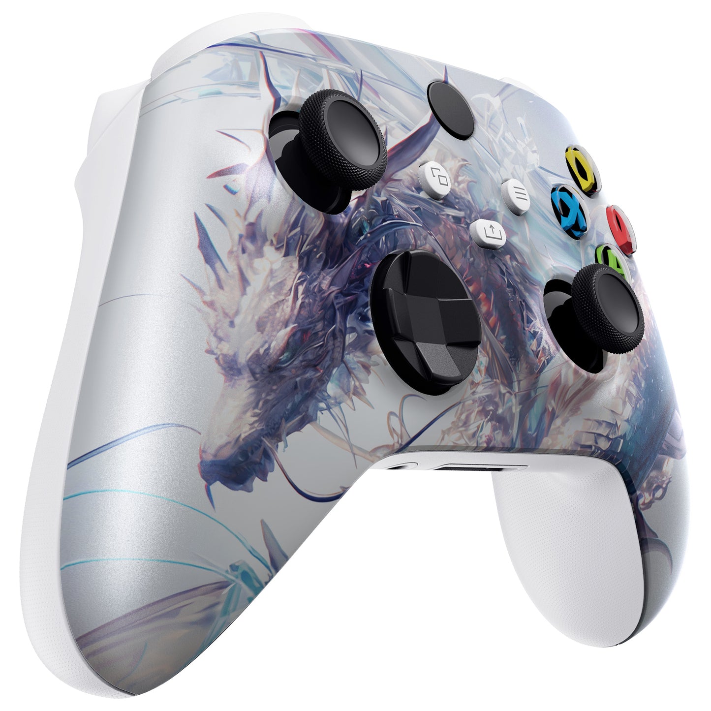 eXtremeRate Replacement Faceplate Front Housing Shell for Xbox Series X & S Controller - Crystal Dragon