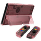eXtremeRate Custom Replacement Full Set Shell with Buttons for Nintendo Switch OLED - Crystal Cherry Pink