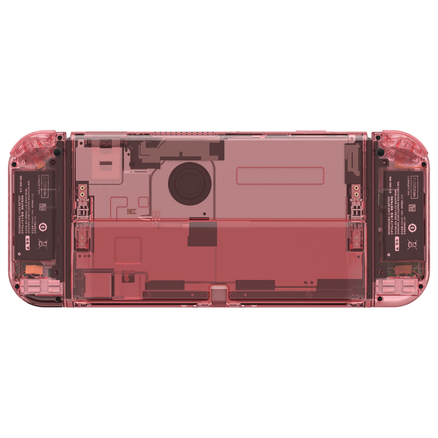 eXtremeRate Custom Replacement Full Set Shell with Buttons for Nintendo Switch OLED - Crystal Cherry Pink