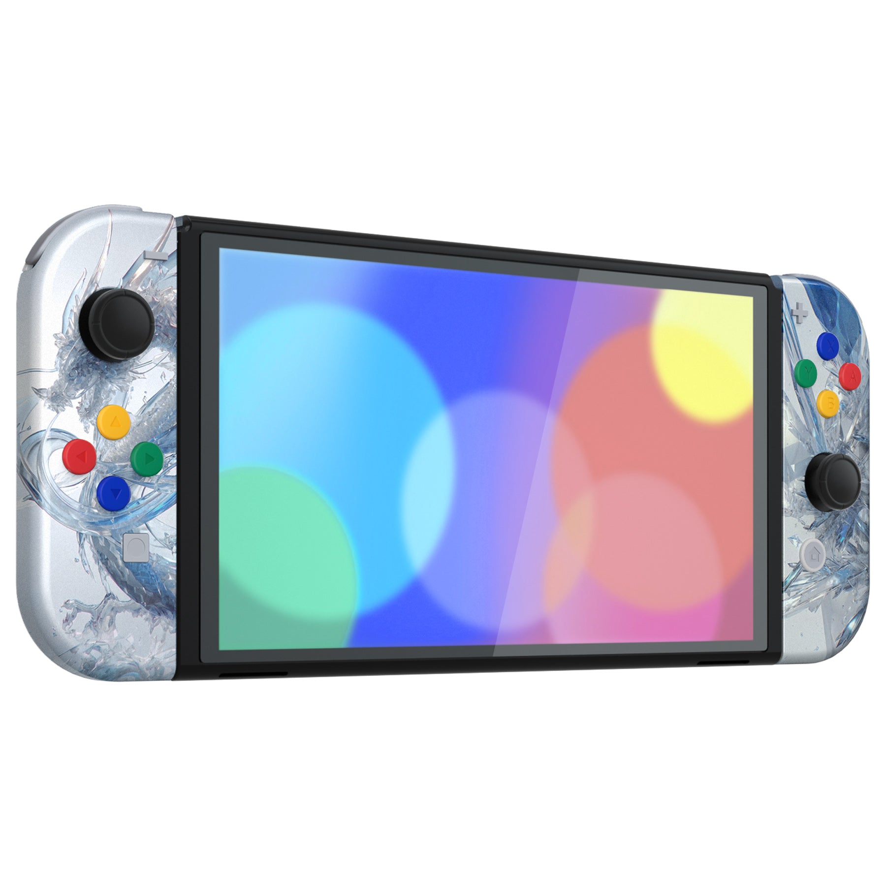 eXtremeRate Crystal Dragon Full Set Shell for Nintendo Switch OLED