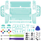 eXtremeRate Custom Replacement Full Set Shell with Buttons for Nintendo Switch OLED - Crystal Emerald Green