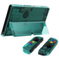eXtremeRate Custom Replacement Full Set Shell with Buttons for Nintendo Switch OLED - Crystal Emerald Green
