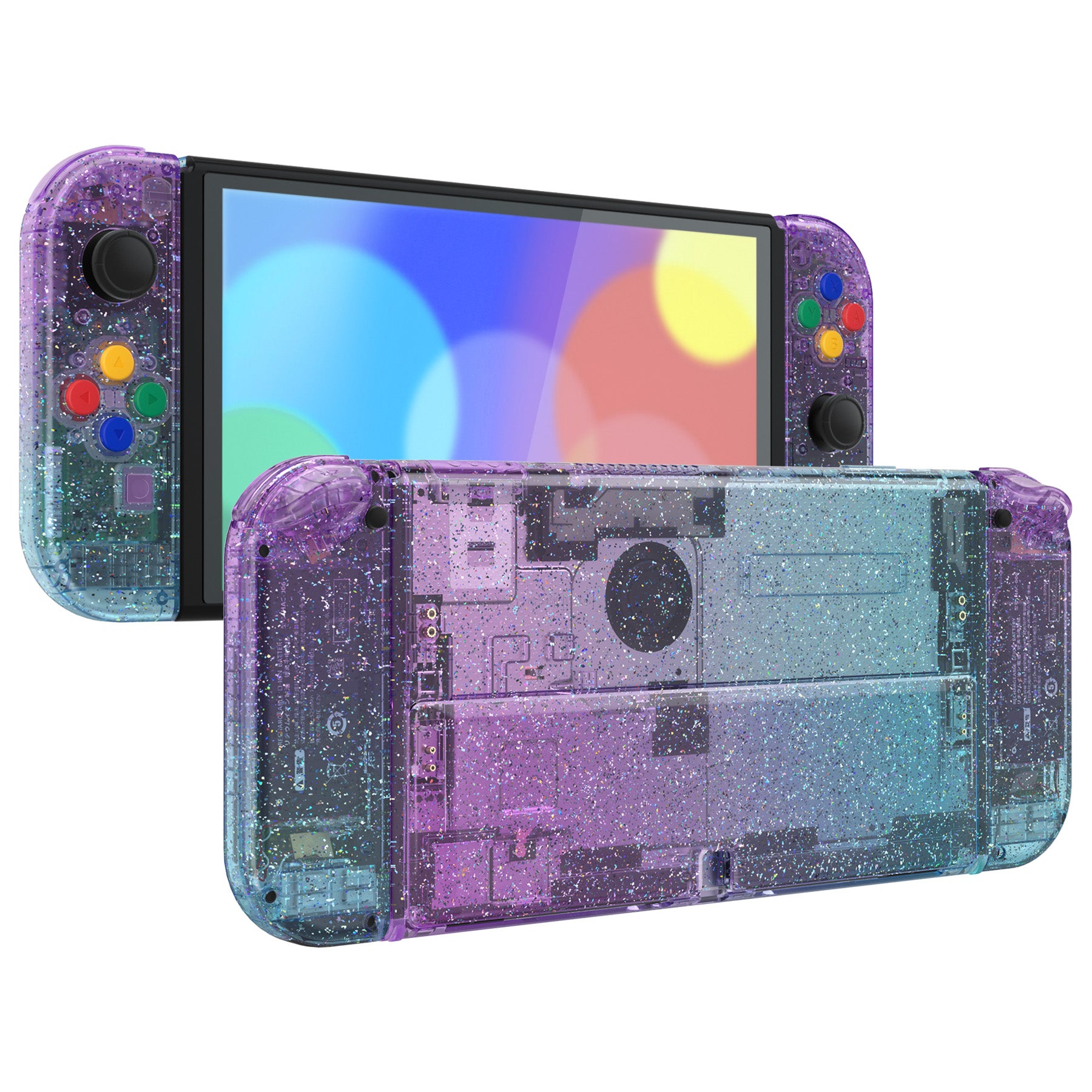 Blue Switch Shell Full Set Shells & Buttons for Nintendo Switch OLED – eXtremeRate Retail