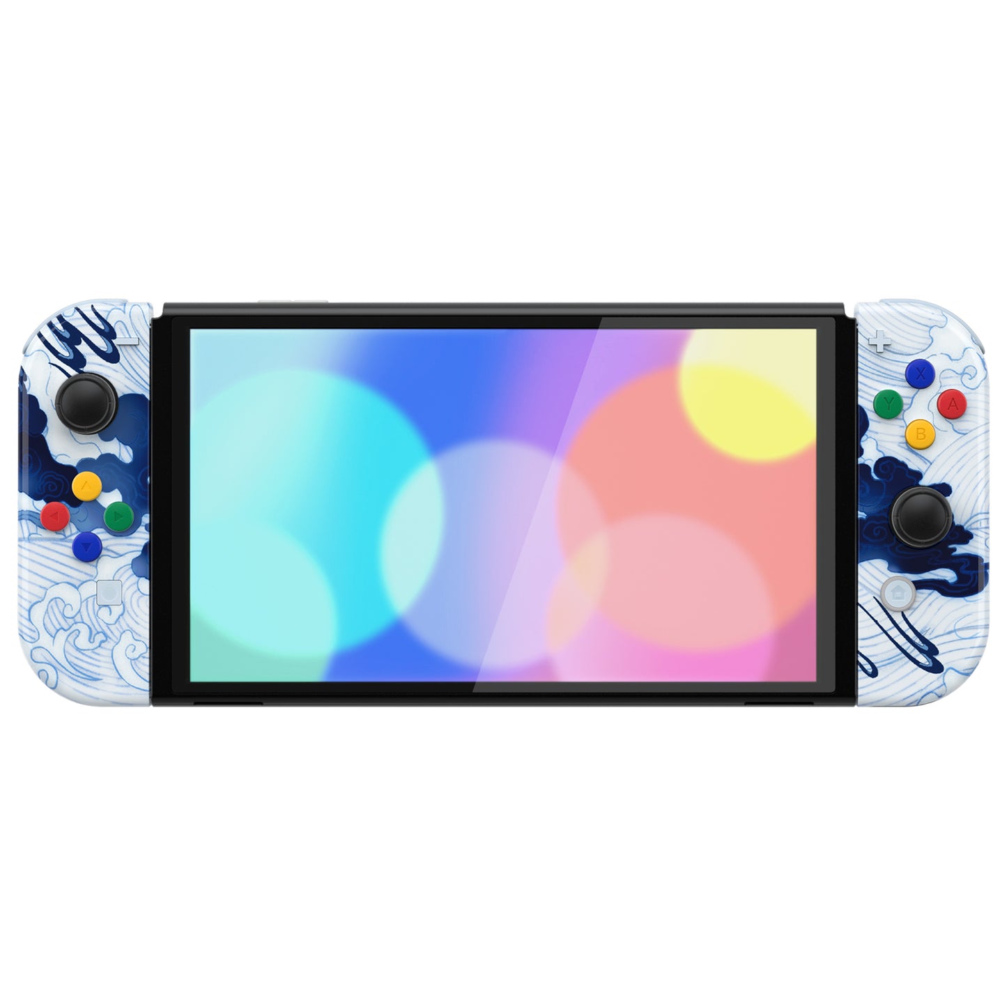 eXtremeRate Custom Replacement Full Set Shell with Buttons for Nintendo Switch OLED - Porcelain Dragon