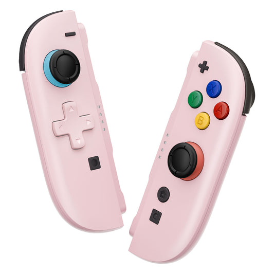 eXtremeRate D-Pad Version Replacement Full Set Shell Case with Buttons for Joycon 2 of Nintendo Switch 2 - Deluxe Version - Cherry Blossoms Pink