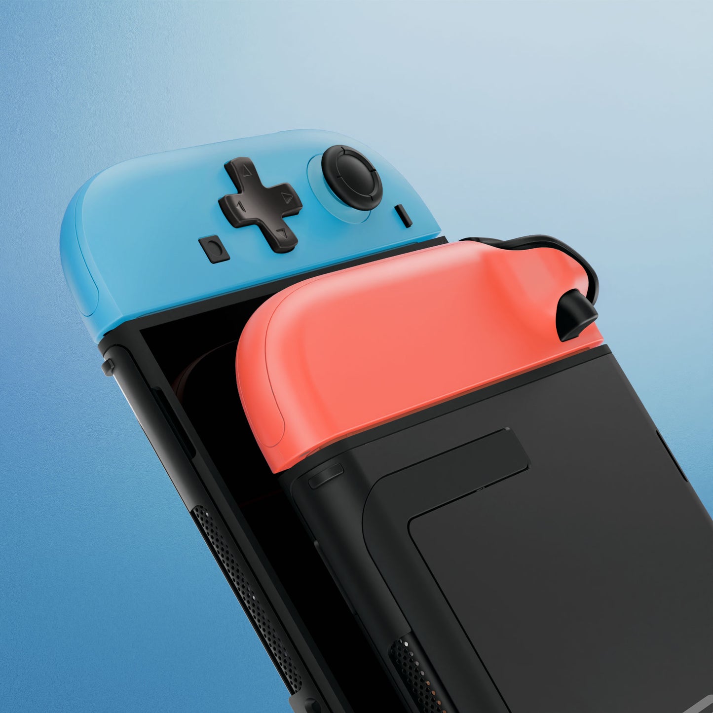 eXtremeRate D-Pad Version Replacement Full Set Shell Case with Buttons for Joycon 2 of Nintendo Switch 2 - Essence Version - Blue & Orange