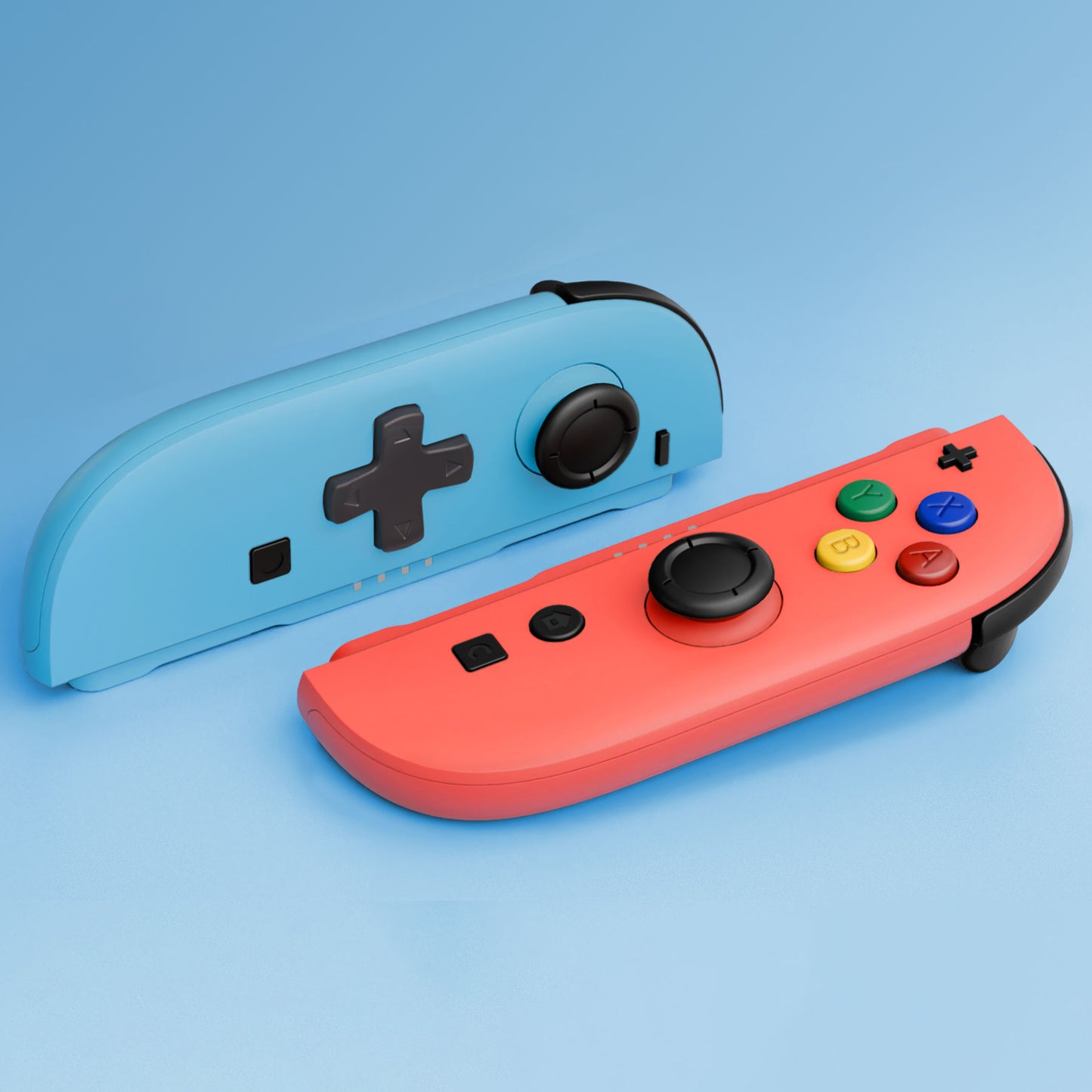 eXtremeRate D-Pad Version Replacement Full Set Shell Case with Buttons for Joycon 2 of Nintendo Switch 2 - Essence Version - Blue & Orange