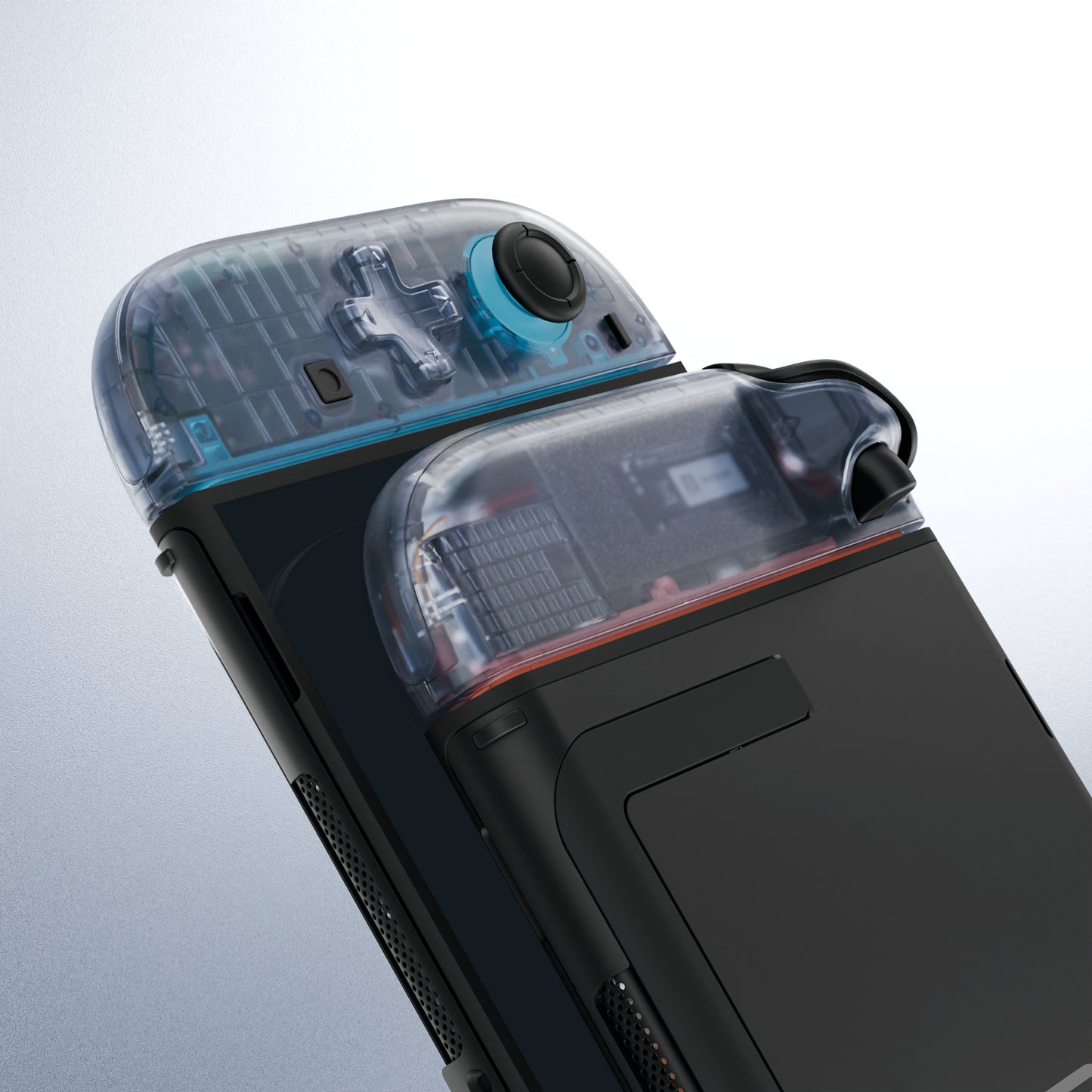 eXtremeRate D-Pad Version Replacement Full Set Shell Case with Buttons for Joycon 2 of Nintendo Switch 2 - Essence Version - Clear Glacier Blue