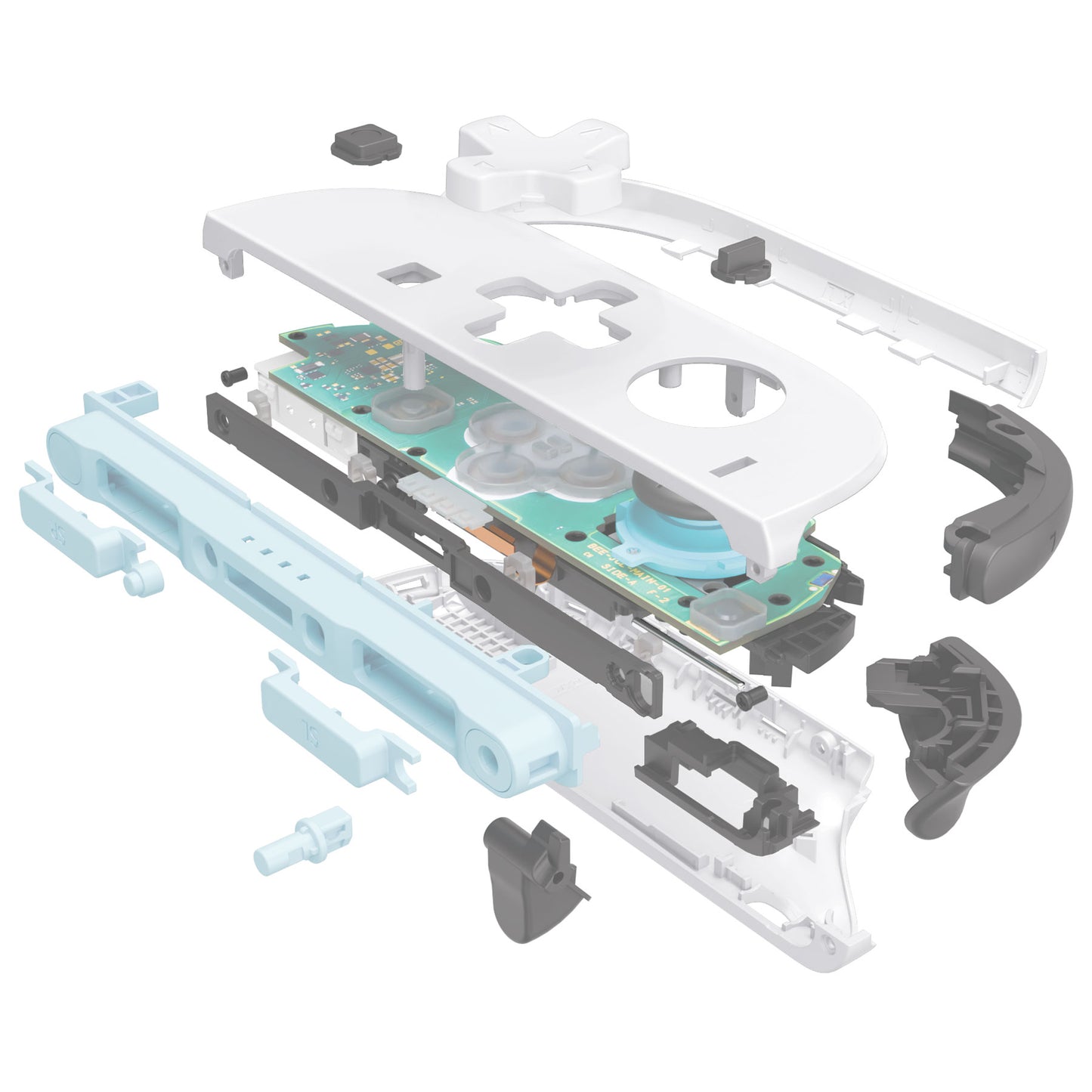 eXtremeRate D-Pad Version Replacement Full Set Shell Case with Buttons for Joycon 2 of Nintendo Switch 2 - Essence Version - White