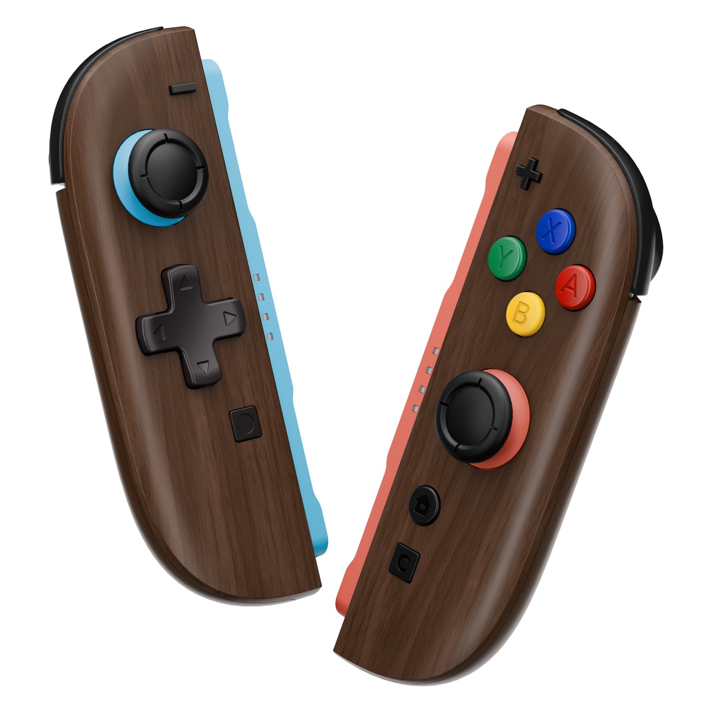 eXtremeRate D-Pad Version Replacement Full Set Shell Case with Buttons for Joycon 2 of Nintendo Switch 2 - Essence Version - Wood Grain