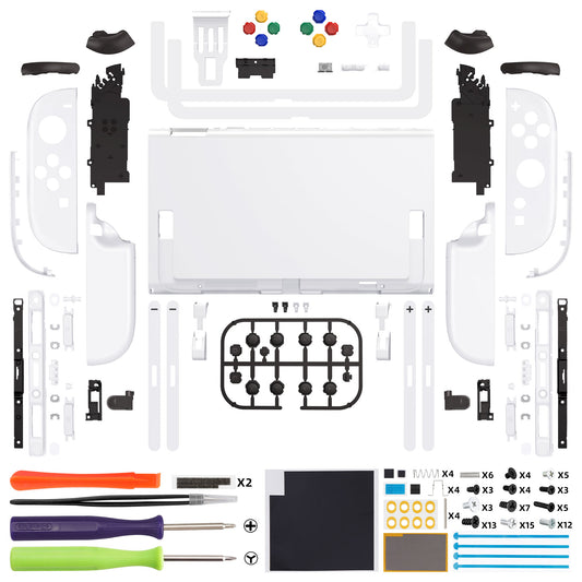 eXtremeRate D-Pad Version Replacement Full Set Shells with Buttons for Nintendo Switch 2 - Deluxe Version - White